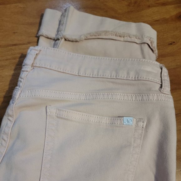 Pale Pink Jennifer Lopez Cuffed Capris Size 12 - Picture 14 of 14